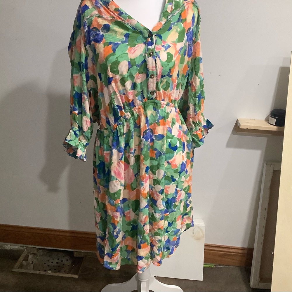 DEMOCRACY colorful flower dress